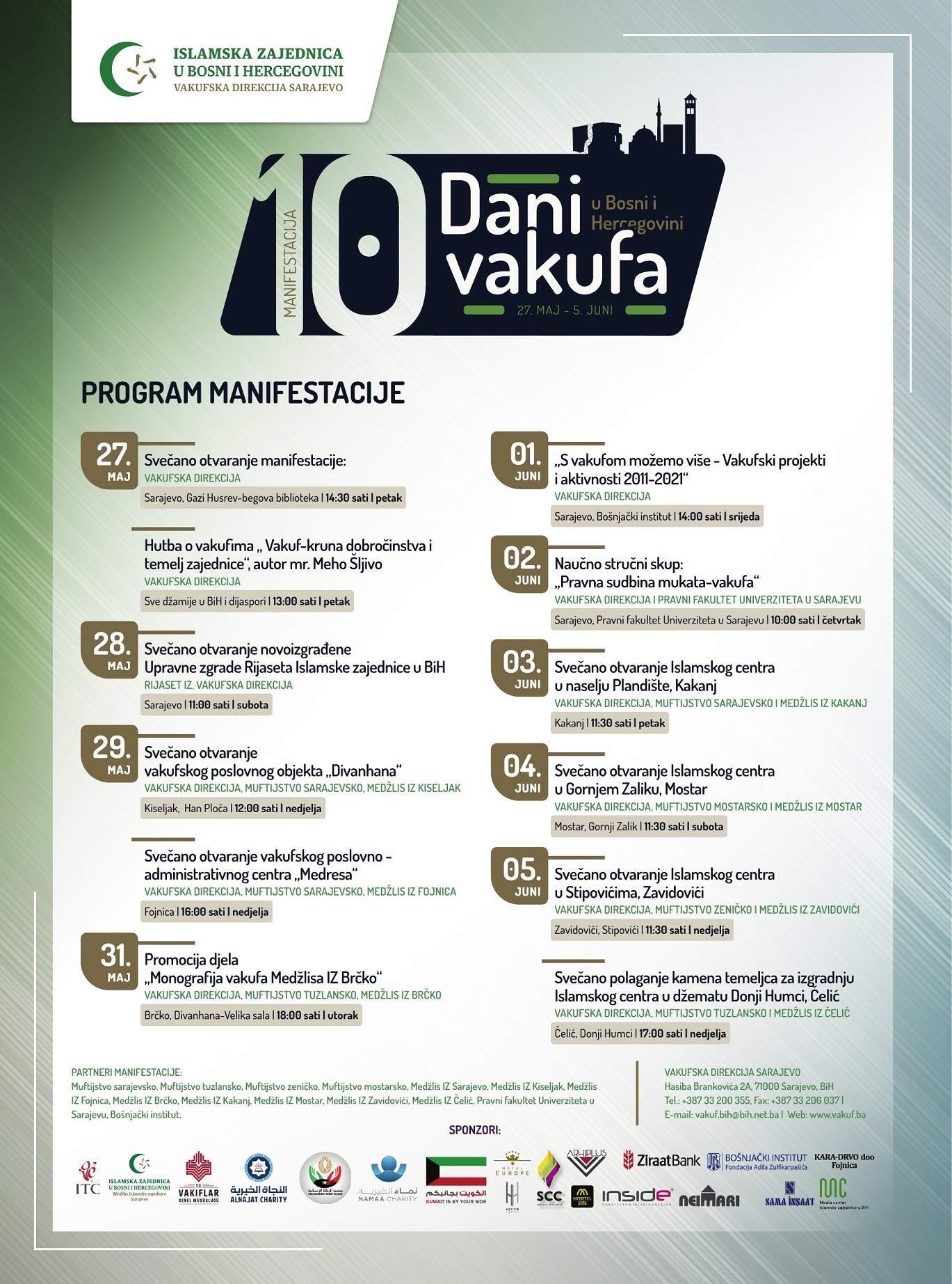 Dani vakufa program.jpg - Sutra otvaranje desete jubilarne manifestacije 